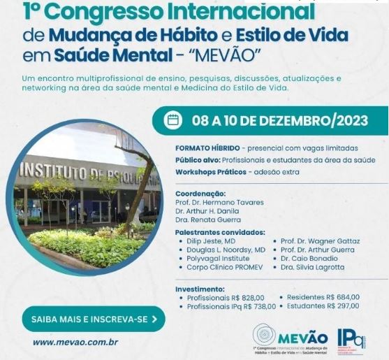 1º Congresso Internacional de Mudança de Hábito e Estilo de Vida em Saúde Mental - MEVAO